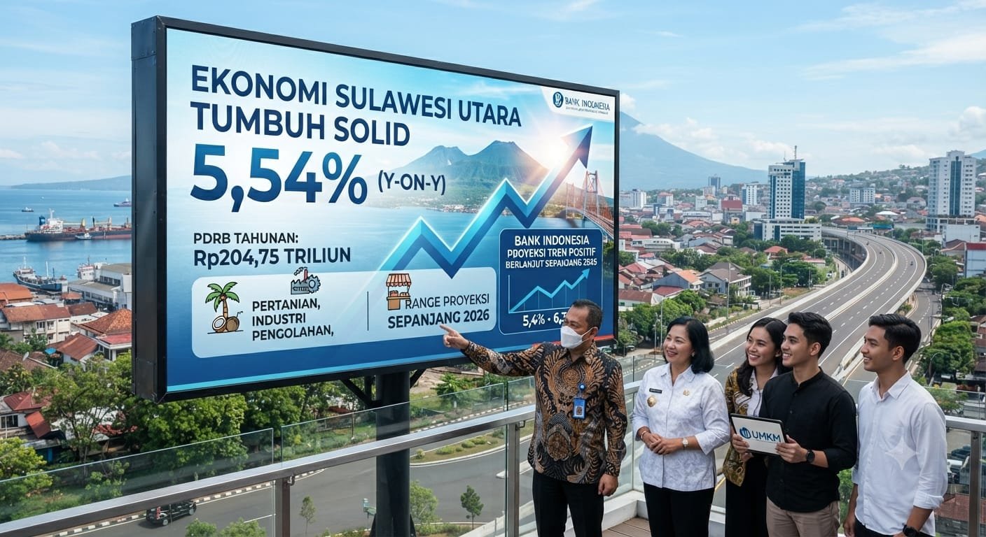 Ekonomi Sulawesi Utara Tumbuh Solid 5,54 Persen, Bank Indonesia Proyeksi Tren Positif Berlanjut Sepanjang 2026
